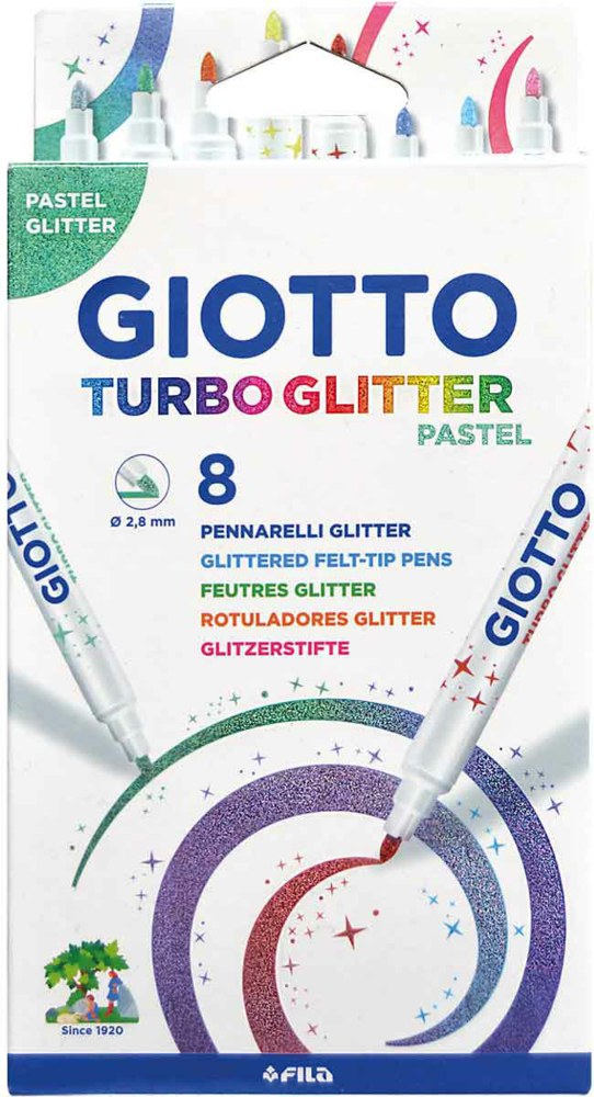 004-426300 GIOTTO Turbo Glitter Pastel 8 