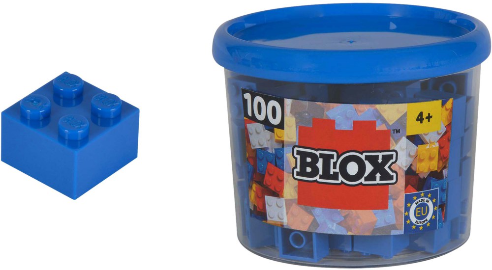 020-104114112 Blox - 100 4er Bausteine blau 