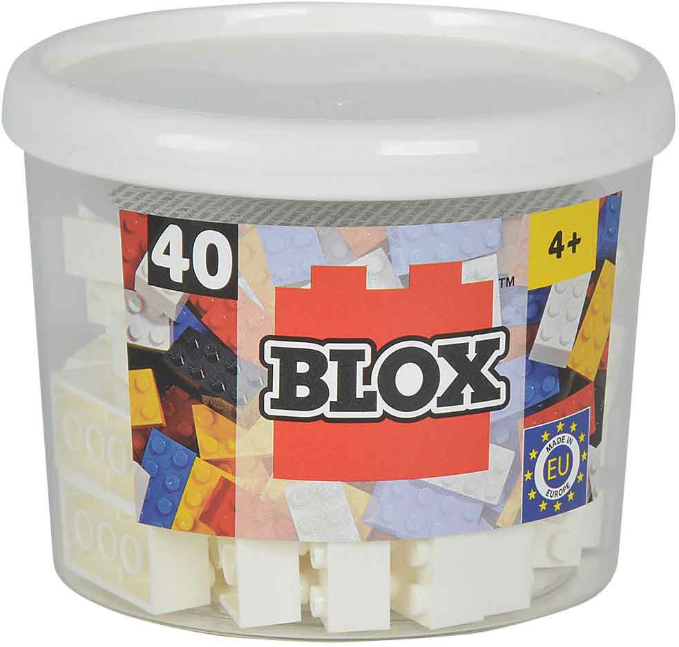 020-104118890 Blox - 40 8er Bausteine weiß -