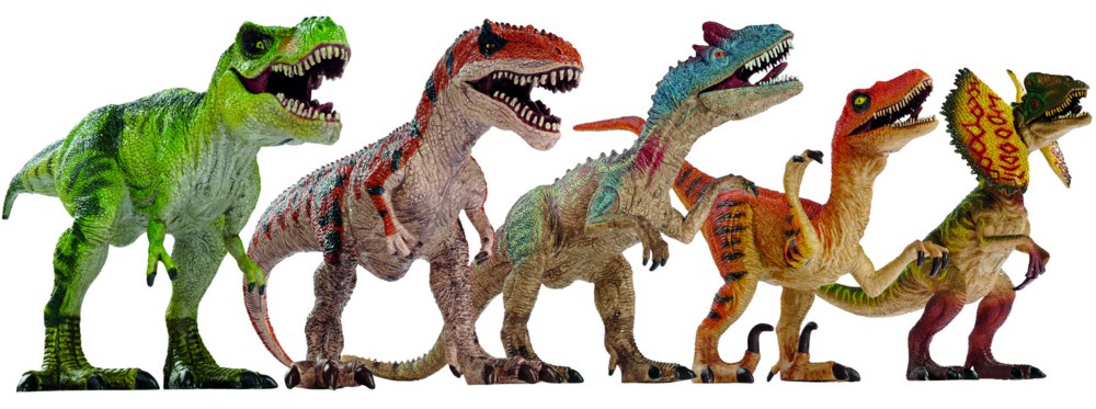 020-104342528 Dinosaurier 27-30cm, 5-sort. S