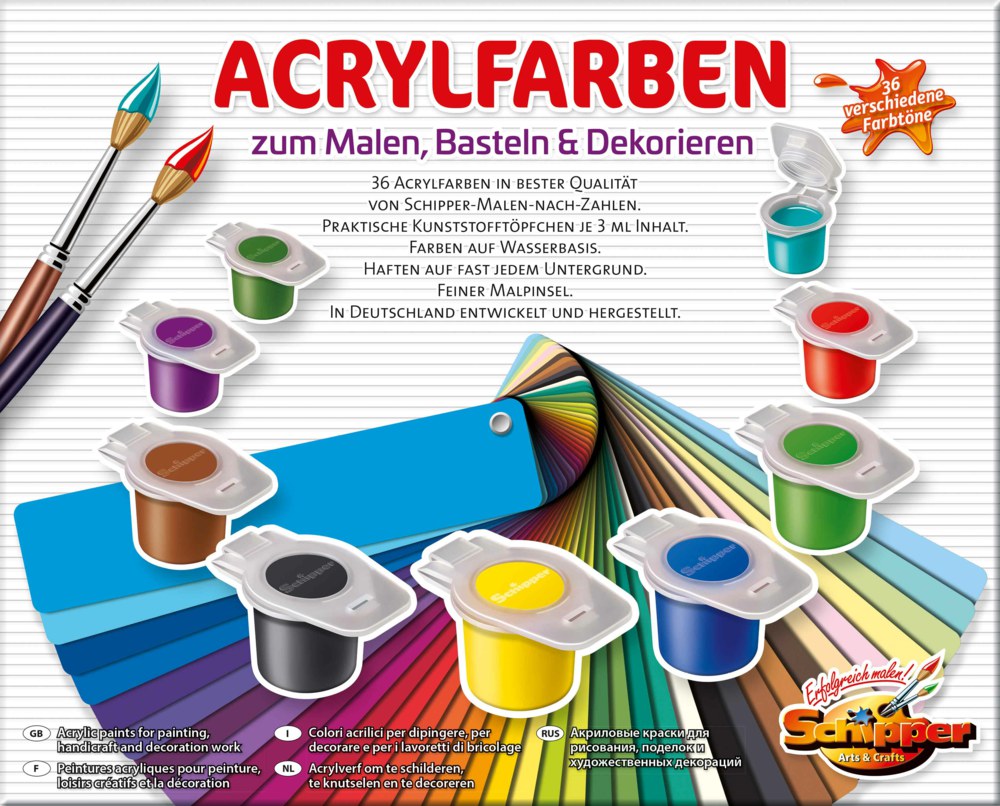 020-605190741 Acrylfarben zum Malen, Basteln