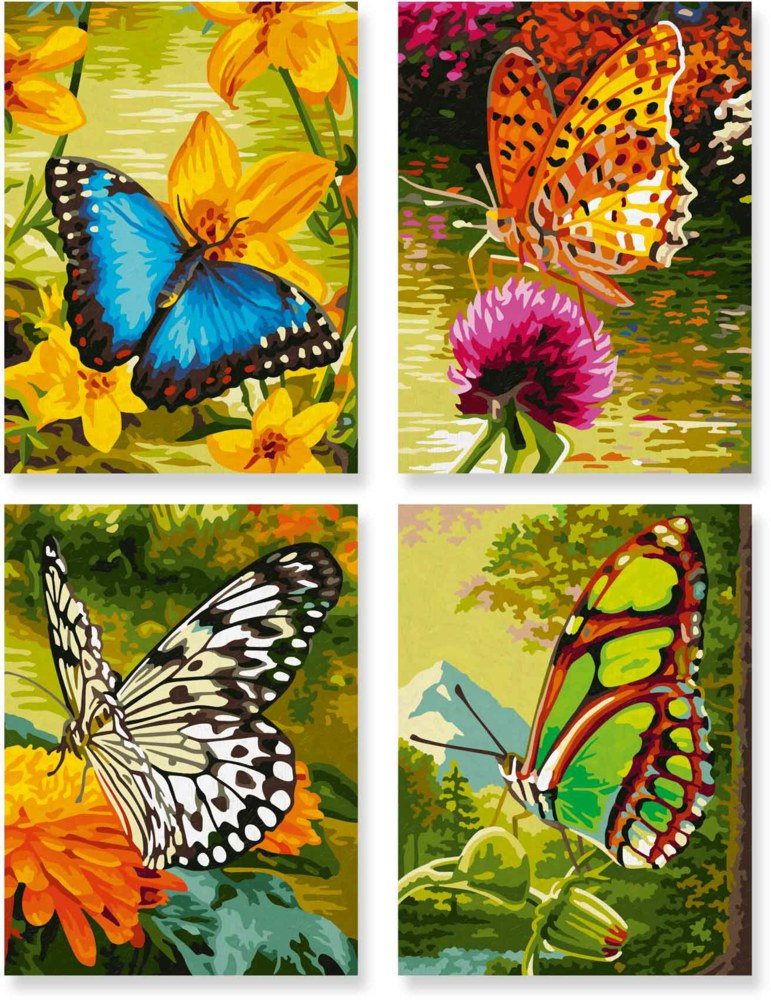 020-609340628 Schmetterlinge Malen nach Zahl