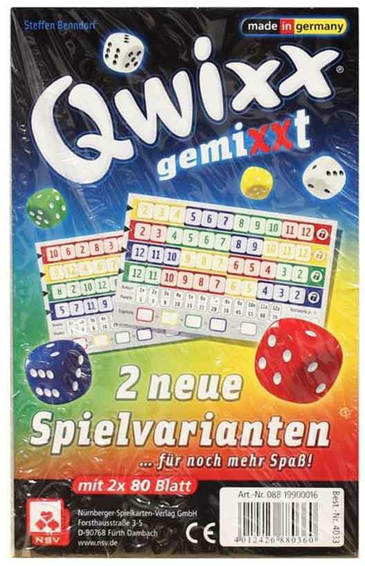 029-4033 Qwixx Gemixxt - 2 neue Spielva