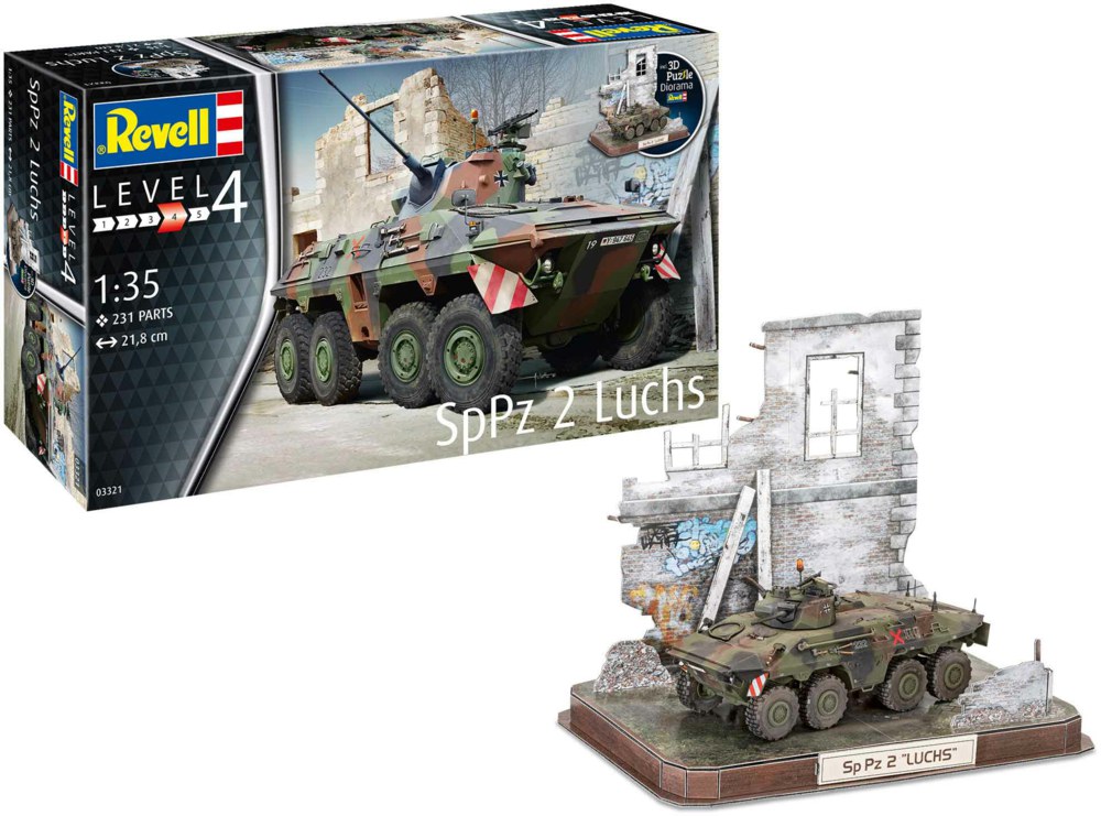 041-03321 SpPz2 Luchs & 3D Puzzle Dioram