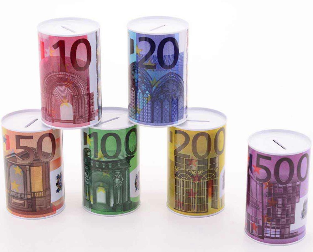 062-28165 Spardose Euro mit Euro-Banknot