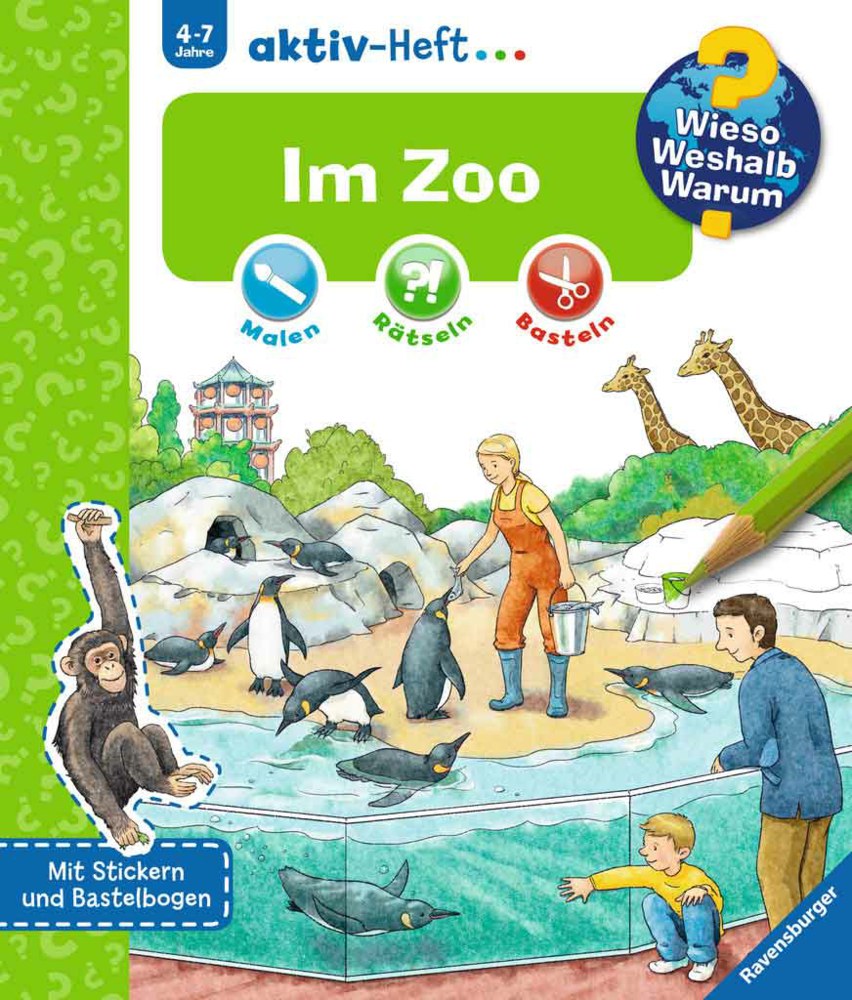 106-32688 aktiv-Heft: Im Zoo Malen, Räst