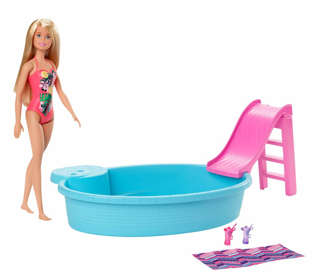 145-GHL910 Barbie Pool und Puppe Mattel, 