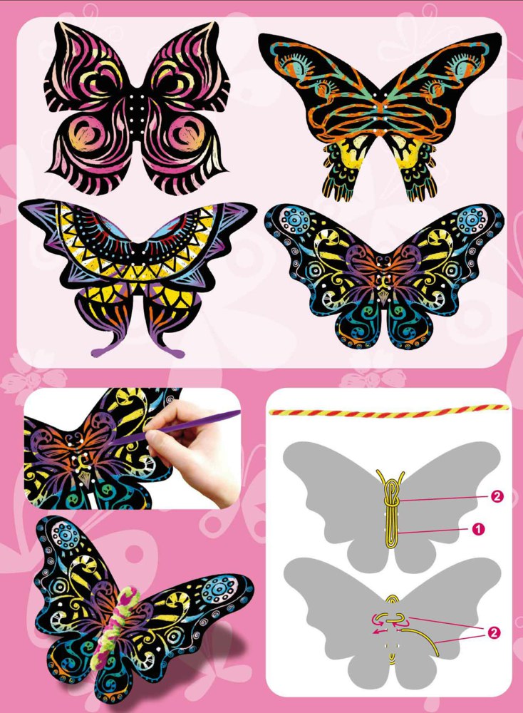 171-158002 ScratchKunst: Schmetterlinge M