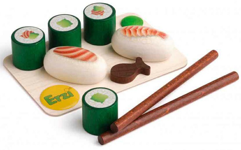 189-16145 Sushi Set, aus Holz Erzi Kaufm