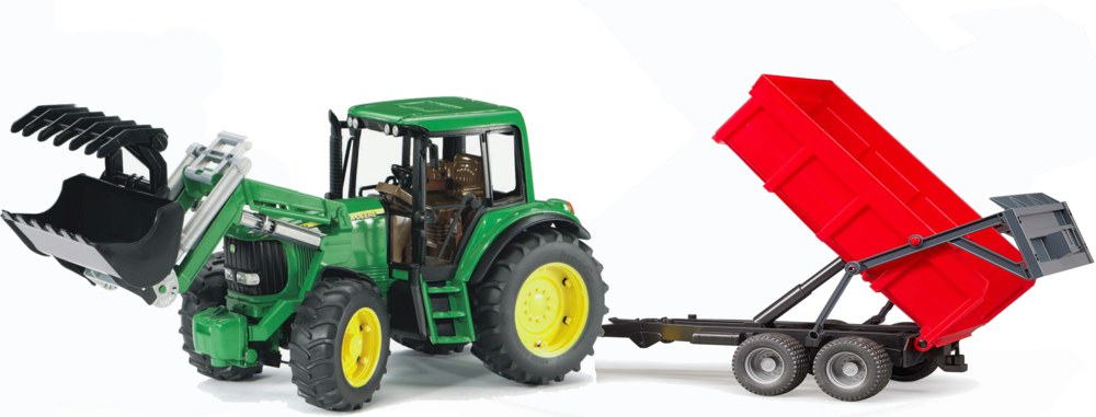 John Deere 6920 mit rotem Wannenkipper NEU OVP BRUDER 01127 
