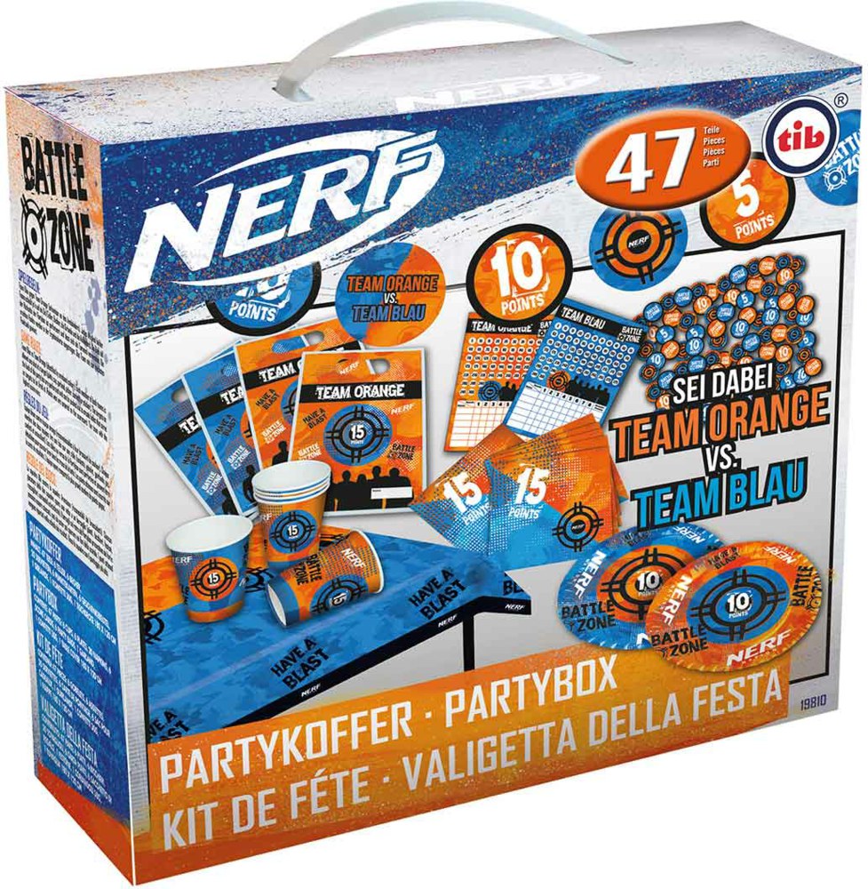 221-19810 Party-Koffer NERF, 47-teilig T