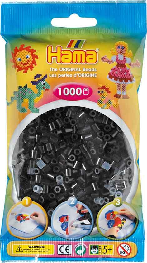 250-20718 Bügelperlen schwarz 1000 Stück