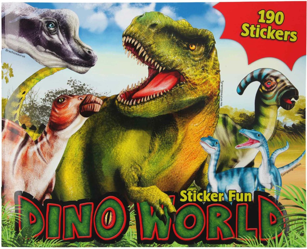 262-0011160 Dino Stickerfun, Malbuch mit S