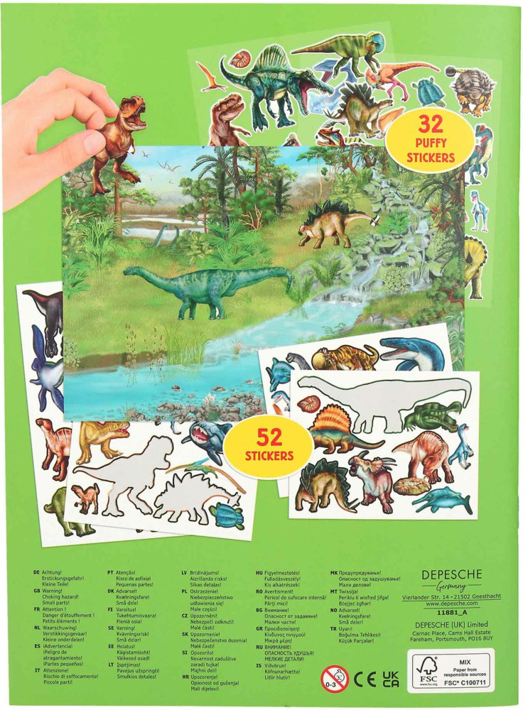 262-0011881 Dino World mit Puffy Stickern 