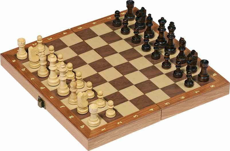 266-56921 Schachspiel in Holzklappkasset