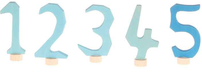 285-04403 Zahlenstecker Set 1-5 in blau 