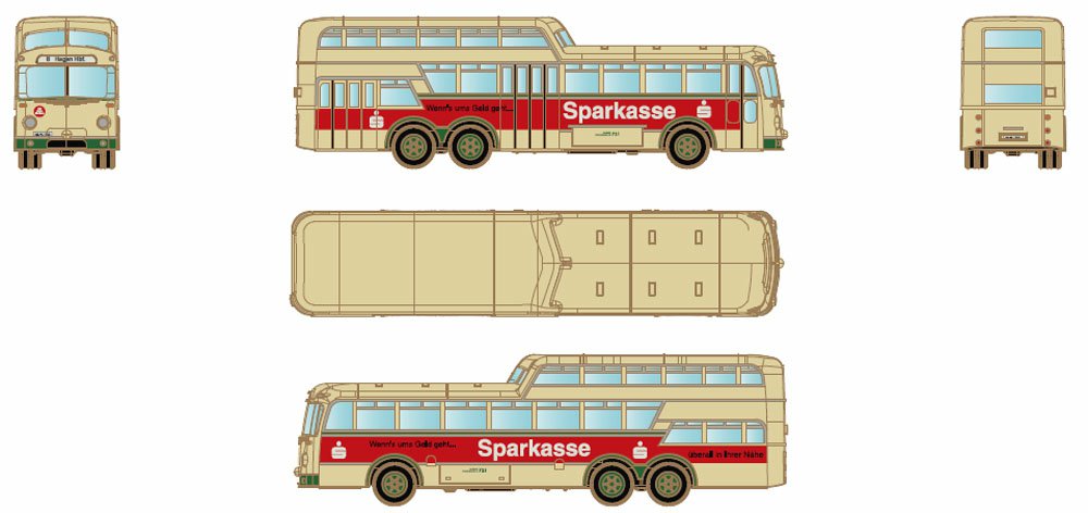 312-LC3914 Büssing 1 1/2 Decker Hagen Spa