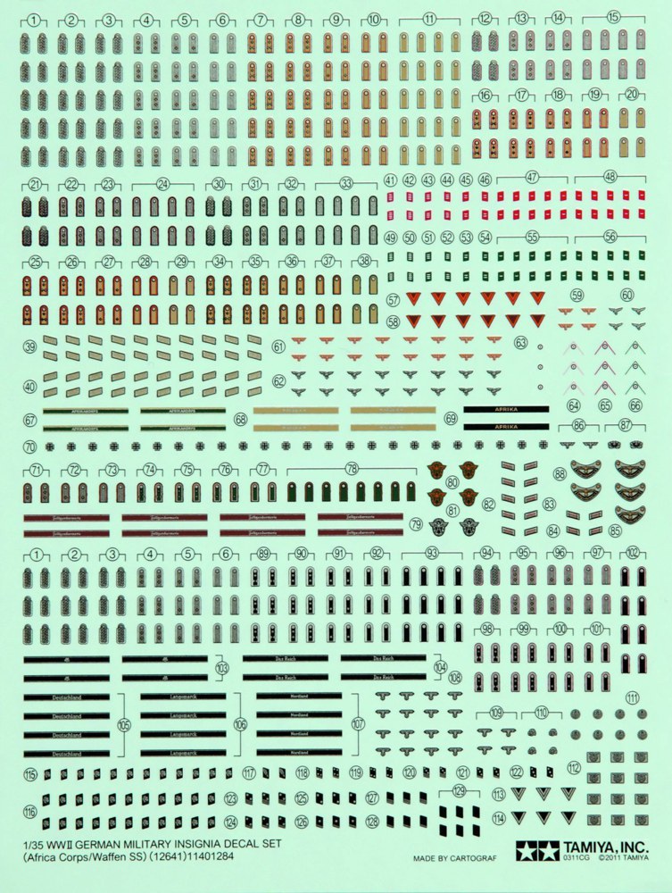 318-300012641 1:35 WWII Dekor Deutsche Abzei