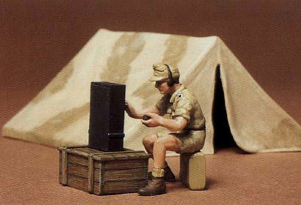 318-300035074 WWII Diorama-Set Zelt mit Funk