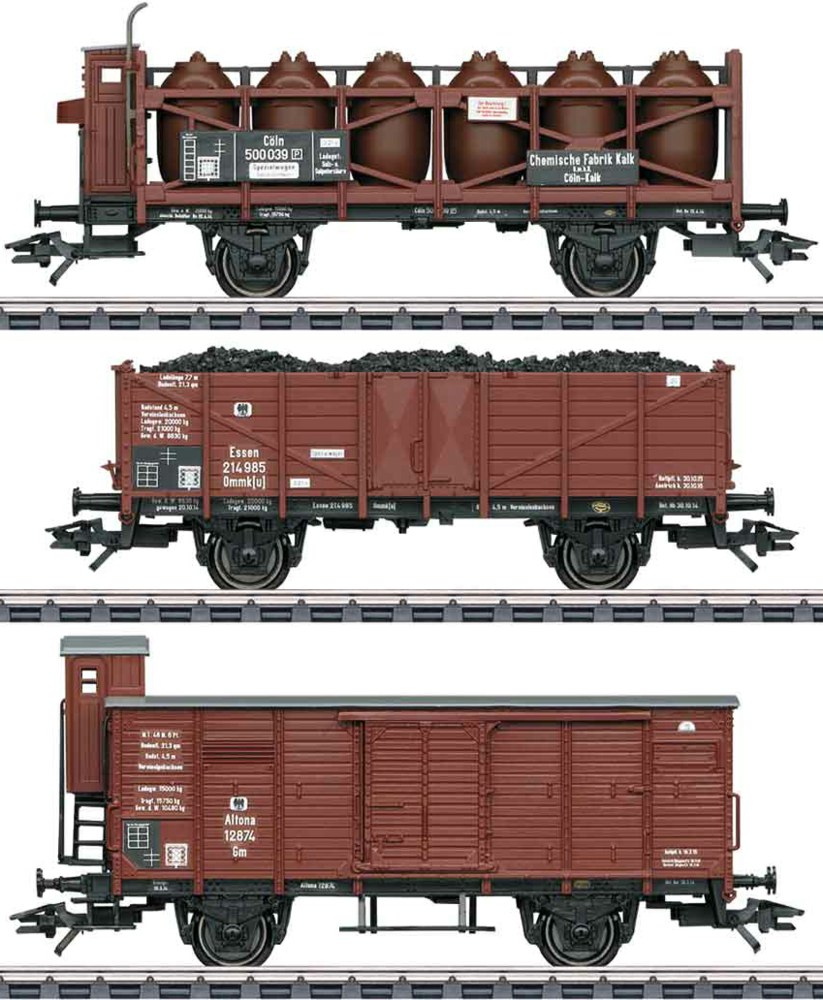 320-46394 Güterwagen-Set der KPEV Märkli