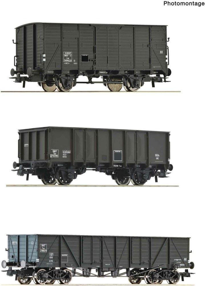 321-76004 3-tlg. Set: Güterwagen, SNCF R
