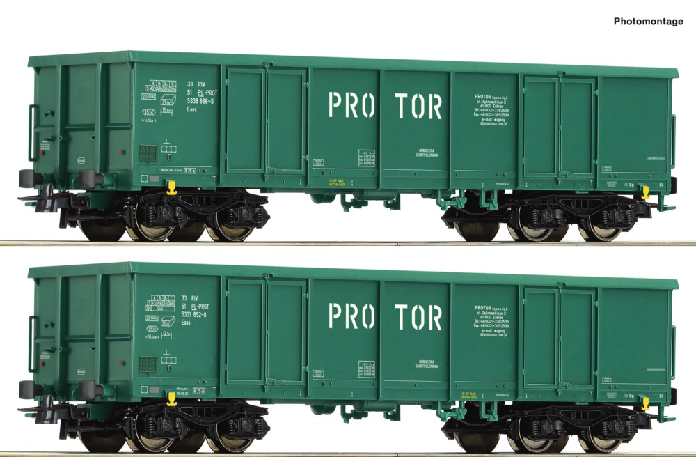 321-77032 2-tlg. Set: Offene Güterwagen,