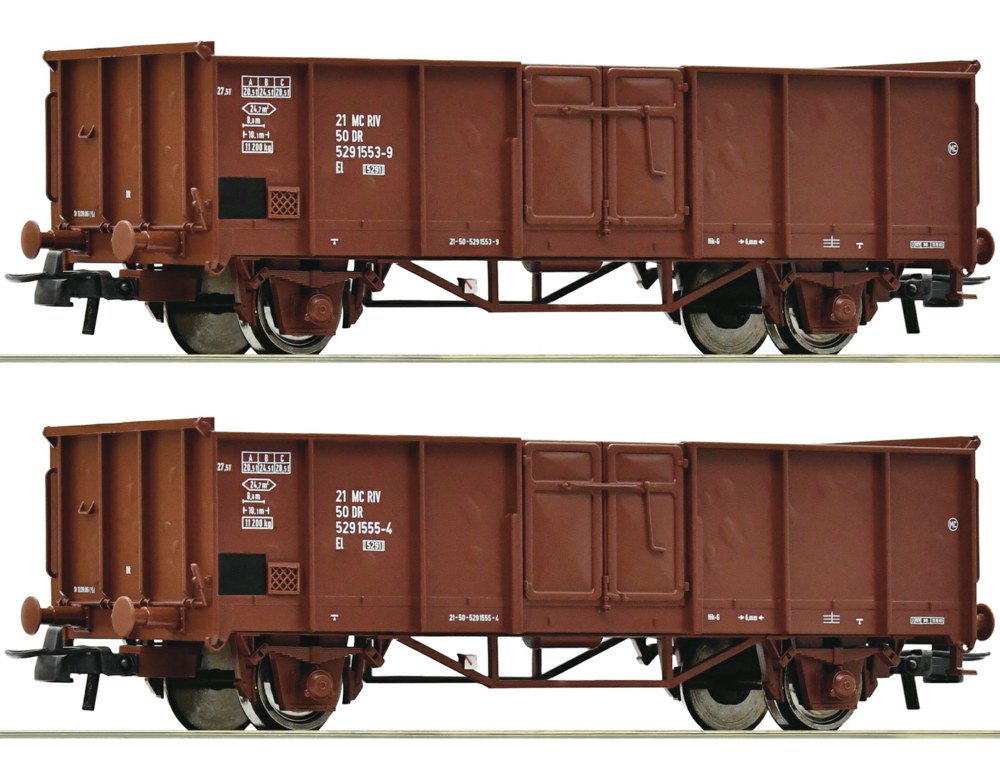 321-77035 2-tlg. Set: Offene Güterwagen,