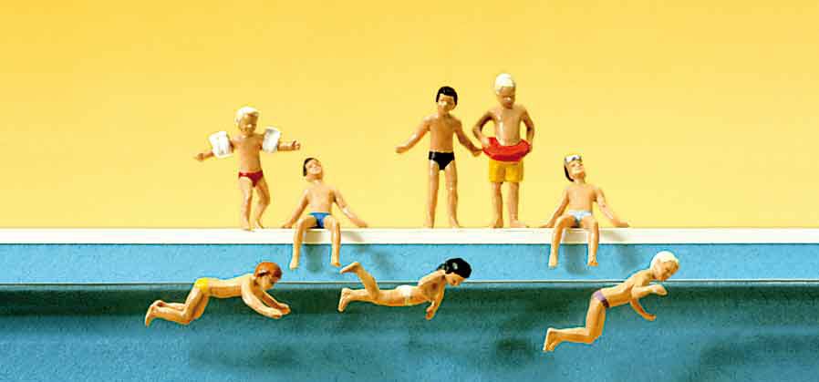 324-10307 Kinder im Schwimmbad Preiser F