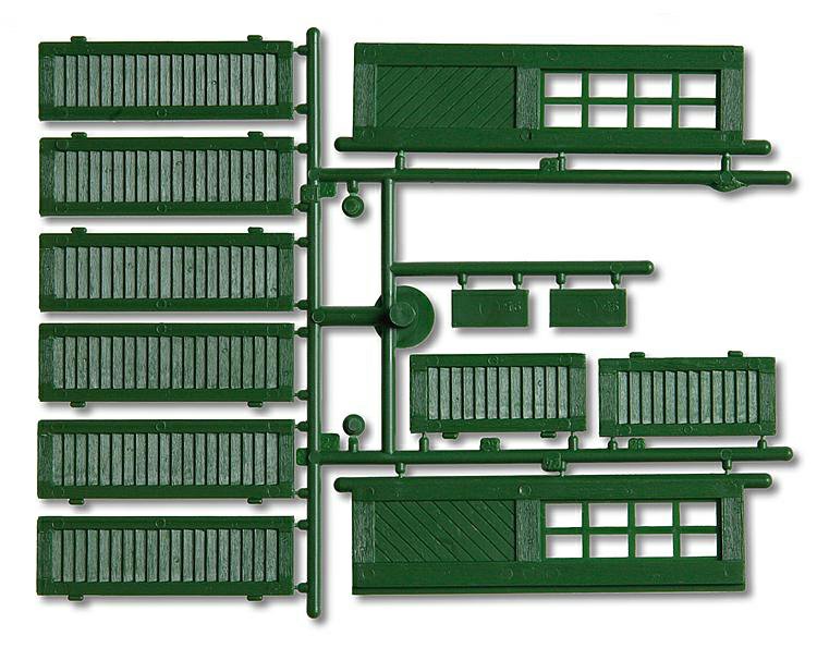 328-333112 Fensterläden und Türen, grün P