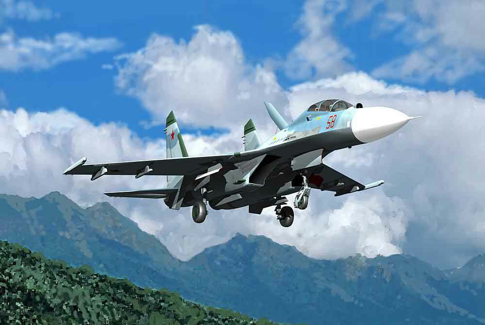 328-752270 Flugzeug Su-27UB Flanker-C Tru