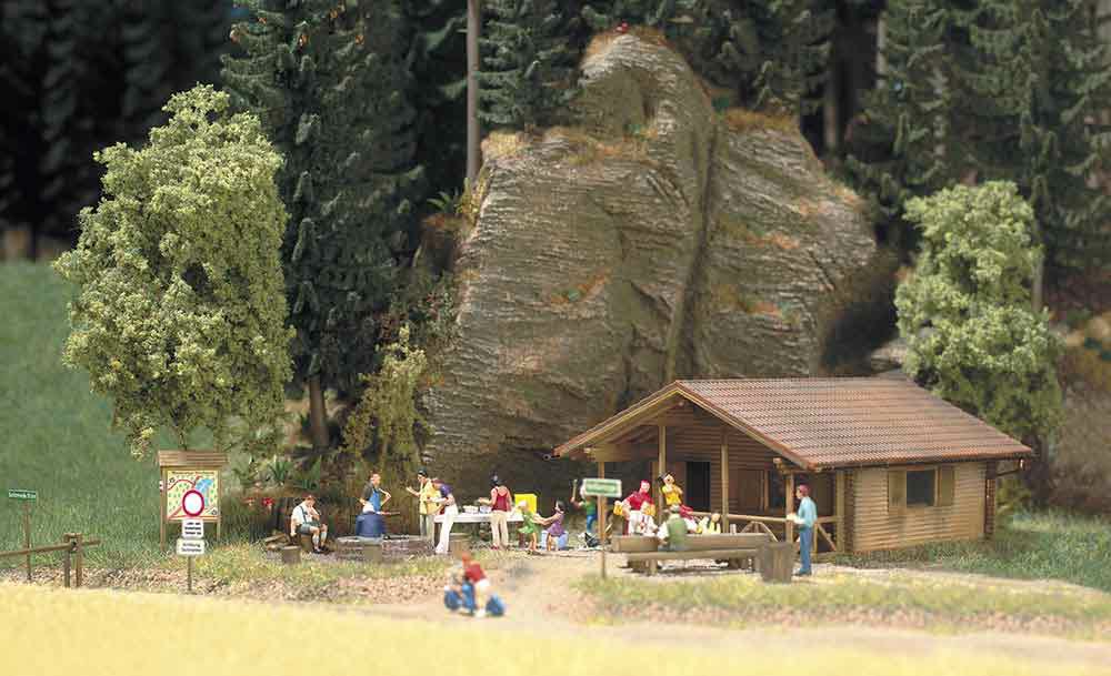 329-1035 Blockhütte Busch Modellbau Spu
