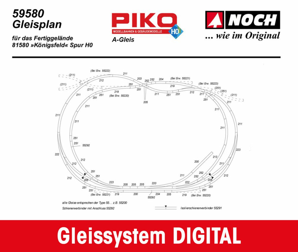 330-815805D Gleissystem Königsfeld H0 Piko
