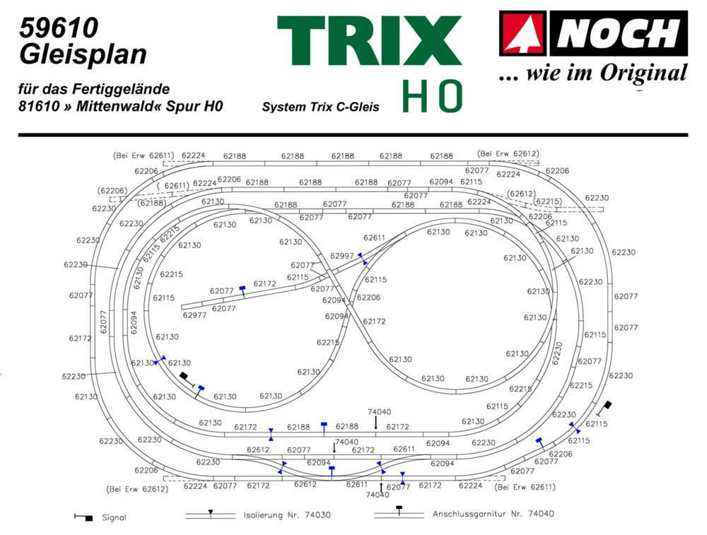 330-816106 Gleissystem Mittenwald H0 Trix