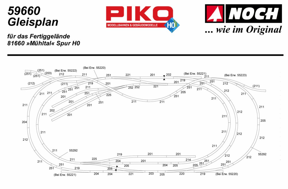 330-816601 Gleissystem Mühltal H0 Piko A-