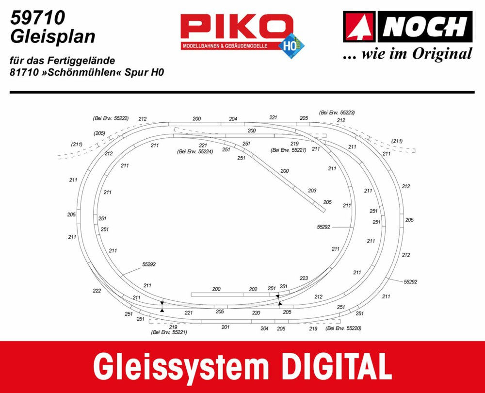 330-817104D Gleissystem Schönmühlen H0 Pik