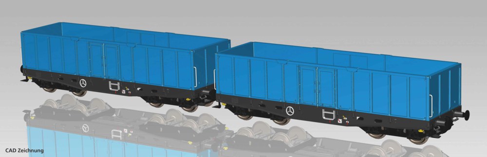 Piko Polnische Staatsbahn PIKO Expert 58260 4015615582601 2er Set  Hochbordwagen 401Zk PKP Cargo VI