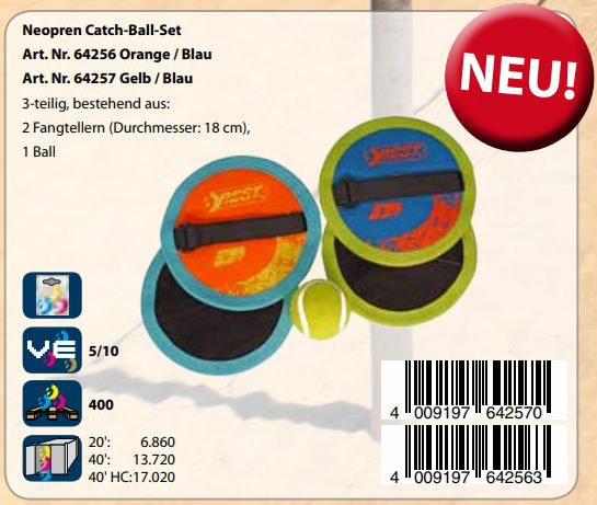 990-64257 Neopren Catch-Ball-Set - gelb/