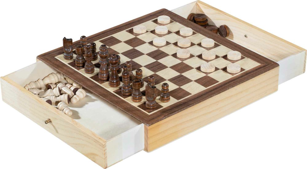 996-60001014 Premium Schach- und Damespiel 