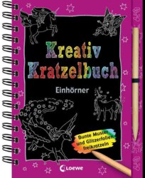 019-8674 Kreativ-Kratzelbuch: Einhörner