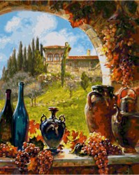 020-609130840 Wein aus der Toskana Malen nac