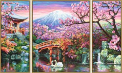 020-609260751 Kirschblüte in Japan (Triptych