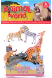 062-26780 Animal World Wildtiere, 6 Stüc