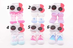 062-27544 Baby Rose Puppen Socken auf Ka