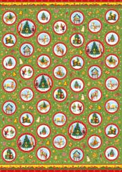 117-21567 Geschenkpapier Weihnachtsgr��e