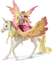 167-70568 Feya mit Pegasus-Einhorn      