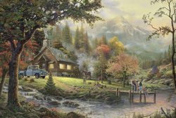 223-58465 Thomas Kinkade Idylle am Fluss