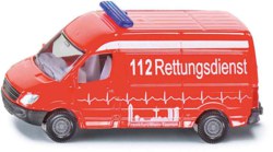 235-0805 Krankenwagen weiß/rot Siku Sup