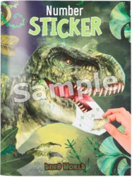 262-0012487 Dino World Number Sticker Depe