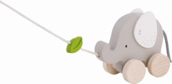 266-54866 Ziehtier Elefant mit Blatt Zie