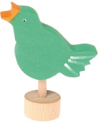 285-03533 Steckfigur singender Vogel Gri